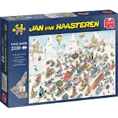 Jumbo Jan van Haasteren - Es geht nur bergab - 2000 Teile, 2000 Stück(e), Landschaft, 12 Jahr(e)