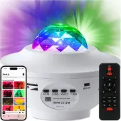 Ikonka Led Star Projektor Nachtlicht 21 Effekte Bluetooth Fernbedienung Für Kinder