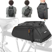 Famanu Fahrradtasche 4-in-1 mit Rucksackfunktion - Wasserdicht, reflektierend, mit Schultergurt