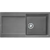 Franke Spüle MARIS MRG 611-100 in STEINGRAU mit Druckknopfventil / Ausschnittmaß 950 x 480 mm / Granitspüle / Auflagespüle / Einbauspüle