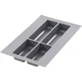 Agoform Besteckeinsatz Classico kürzbar 490x290x50,5mm, Kunststoff schiefergrau