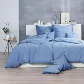 Enrico Coss Bettwäsche Stonewashed Kissenbezug einzeln 80x80 cm | denim - blau