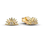 Pandora 264627C01 Damen-Ohrstecker Himmlische Funkelnde Sonne Goldfarben