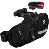 Topeak Tasche Aero Wedge Pack DF Combo Sport unter dem Sattel inklusive Licht schwarz TDF-CB01