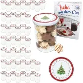 MamboCat 50er Set Sturzglas 435ml Einmachglas + TO-Deckel 82 Weihnachtstraum + Heft