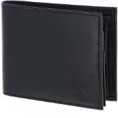 OXMOX Leder Geldbörse Leather RFID Protect Querscheinbörse Freedom Pigeon Embossed Black schwarz