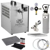 ChattenGlut SYS-60-1 Bierzapfanlage 1-leitig 60 L/h – Flach-Zapfkopf KEG Typ A – Komplettset mit gefüllter CO2-Flasche, sofort einsatzbereit