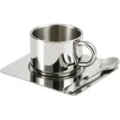 Nichba-Design - Kaffeeset , Edelstahl (3-tlg.)