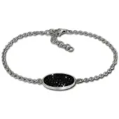 Amello Armband Edelstahl ca. 18cm bis 21cm Oval | Gr.: onesize