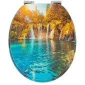 SINOBATH WC-Sitz mit Absenk-Automatik Herbstlicher Wasserfall