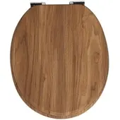 SINOBATH WC-Sitz mit Absenkautomatik Holzmaserung Metallscharnieren