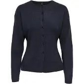 ONLY Strickjacke "ONLLUCY LS O-NECK CARDIGAN EX KNT" Materialmix, regular fit, Rundhals
