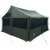 vidaXL Familienzelt Armeegrün 450 x 400 x 265 cm Polyester und Stahl