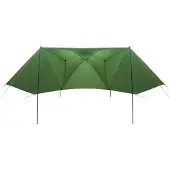 vidaXL Autozelt mit Dach Grün 350 x 250 cm Polyester und Stahl