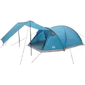 vidaXL Hütten-Zelt mit Dach Blau 8-Personen Polyester und Stahl