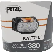 Petzl Swift LT Black E102AB00 schwarz, aufladbare Stirnlampe, 380 Lumen