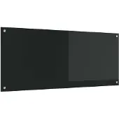 vidaXL Schwarze Glasrückwand
