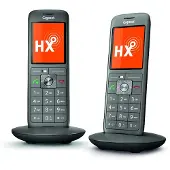 Gigaset CL660HX, Analoges/DECT-Telefon, Kabelloses Mobilteil, Freisprecheinrichtung, 400 Eintragungen, Anrufer-Identifikation, Anthrazit, Schwarz