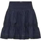 ONLY Sommerrock "ONLKATTI SHORT SKORT WVN NOOS", Damen, Gr. L (40), blau (night sky), Web, Obermaterial: 100% Baumwolle, unifarben, kurz, Röcke Sommerrock, Baumwolle