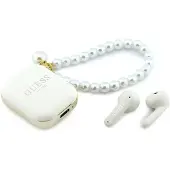 GUESS Earphones TWS Pearl Strap white