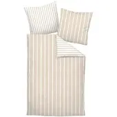 Janine Mako-Satin Bettwäsche modern classic Bettbezug einzeln 155x200 cm naturell