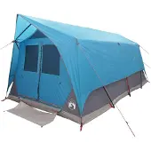 vidaXL Tunnelzelt 6 Personen Blau Polyester und Stahl