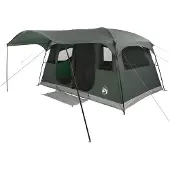 vidaXL Tunnelzelt Olivegrün 366 x 244 x 198 cm Polyester und Stahl