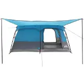 vidaXL Familienzelt 14 Personen Blau Polyester und Stahl