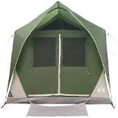 vidaXL Tunnelzelt mit Dach Grün 8-Personen Polyester und Stahl