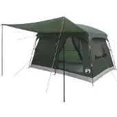 vidaXL Familienzelt mit Dach Olivegrün 380 x 260 x 190 cm Polyester