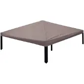 vidaXL Pavillon Abdeckung Taupe 300 x 300 cm Polyester und Stahl