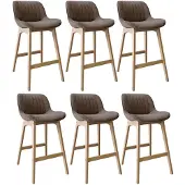 MOB-IN NORDEN Barhocker-Set Eiche & Cord-Samt H75cm