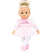 Bayer 93311AA Puppe mit Haaren, Musik, Ballerina, interaktiv, mit weichem Körper, mit Schlafaugen, rosa, 33 cm