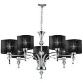 Azzardo 7-flammige Hängeleuchte Impress 7 in Schwarz mit E27 Fassung, Ø 80 x 86 cm