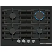 Bosch Serie 6 PPP6A6I40, Schwarz, Integriert, 60 cm, Gaskochfeld, Gehärtetes Glas, 4 Zone(n)