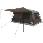 vidaXL Familienzelt Braun Grau 500 x 400 x 230 cm Polyester und Stahl