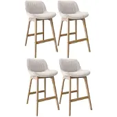 MOB-IN NORDEN Barhocker-Set Eiche & Cord-Samt H75cm