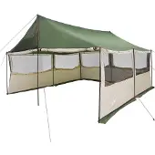 vidaXL Familienzelt Grün 450 x 400 x 265 cm Polyester und Stahl