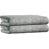 Erwin Müller Baumwolle Sommerdecke 2er-Pack in silber | Gr.: 150 x 200 cm