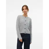 Vero Moda Strickjacke "VMNOVAH LS O-NECK BUTTON CARDI GA NOOS" Materialmix, regular fit