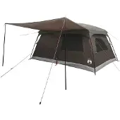 vidaXL Familienzelt Braun Grau 420 x 305 x 200 cm Polyester und Stahl