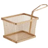Genware Servierkörbchen Edelstahl kupferfarben - 12,5x10x8,5cm"