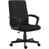 MarkAdler Boss 2.5 | Ergonomischer Bürostuhl Chefsessel Drehsessel Computerstuhl Homeoffice | Höhenverstellbar | 130 kg belastbar | Stoff | Schwarz