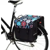 Famanu Fahrradtaschen - Doppeltes Design mit Blumenmotiv