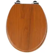 SINOBATH WC-Sitz Oval mit Absenkautomatik Kirschholzoptik