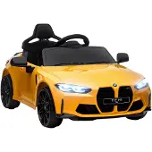 AIYAPLAY Kinder Elektroauto 12V Kinderfahrzeug mit 2,4G-Fernbedienung Gelb