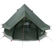 vidaXL Tipi Zelt mit Dach Olivegrün 250 x 250 cm Polyester und Stahl
