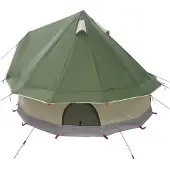 vidaXL Tipi Zelt mit Dach Grün 250 x 250 cm Polyester und Stahl