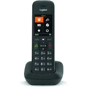 Gigaset C575, Analoges/DECT-Telefon, Kabelloses Mobilteil, Freisprecheinrichtung, 200 Eintragungen, Anrufer-Identifikation, Schwarz