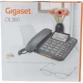 Gigaset DL380, Analoges Telefon, Kabelgebundenes Mobilteil, Freisprecheinrichtung, 99 Eintragungen, Anrufer-Identifikation, Schwarz